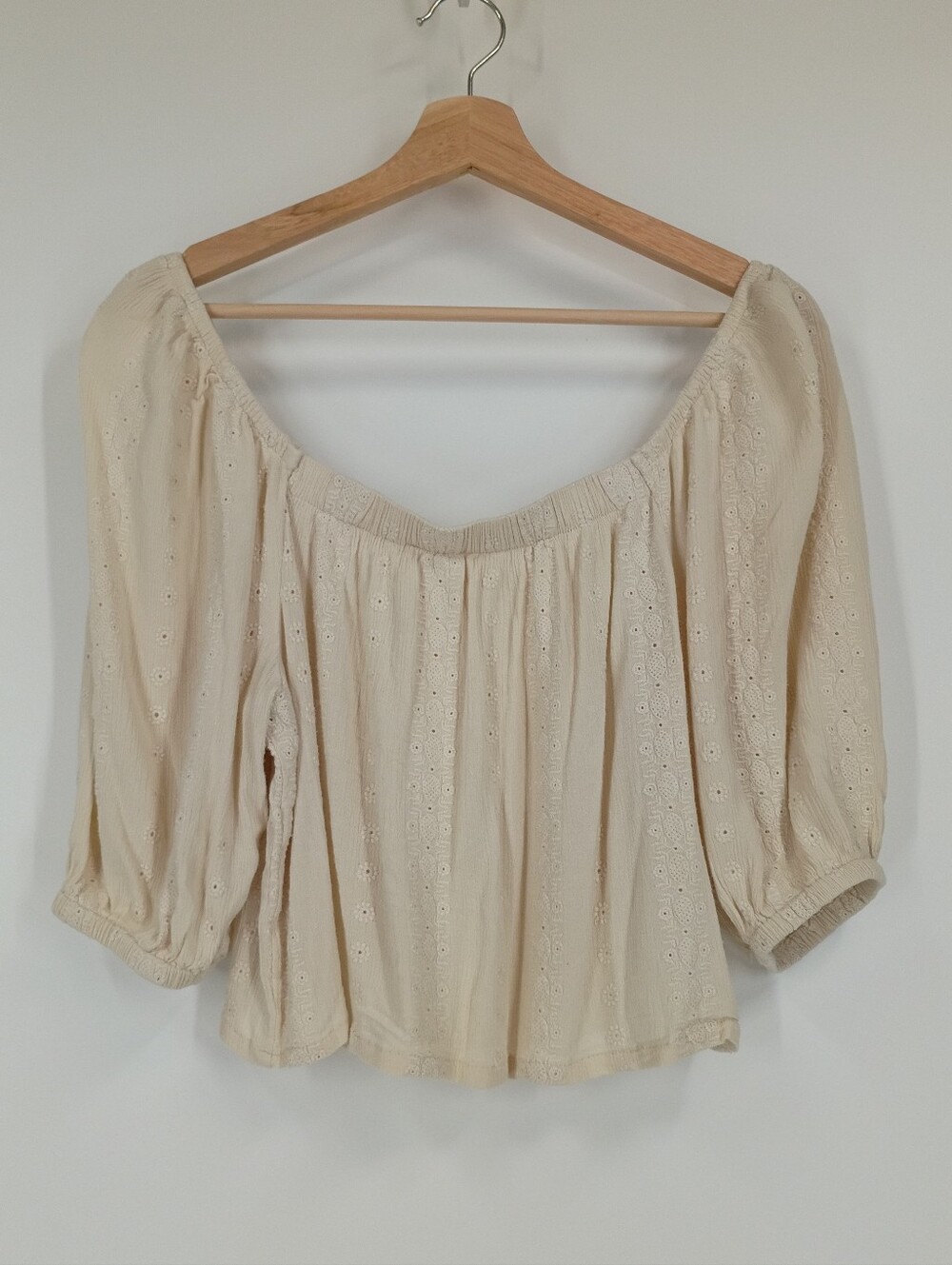 BB Dakota Embroidered Off the Shoulder Top